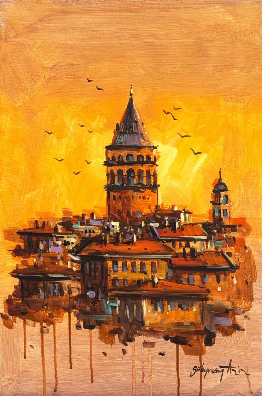 Kuleye Doğru Yağlı Boya Tablosu