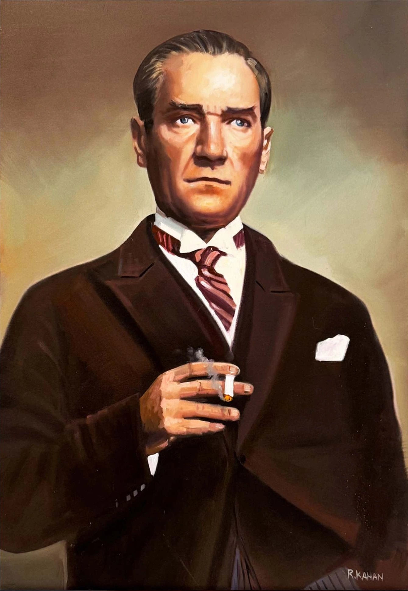 Mavi Gözlerin Ardında Yağlı Boya Tablosu