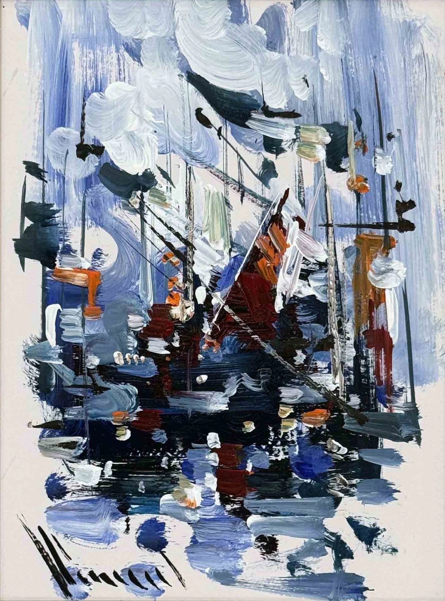 Mavi Serenad Yağlı Boya Tablosu