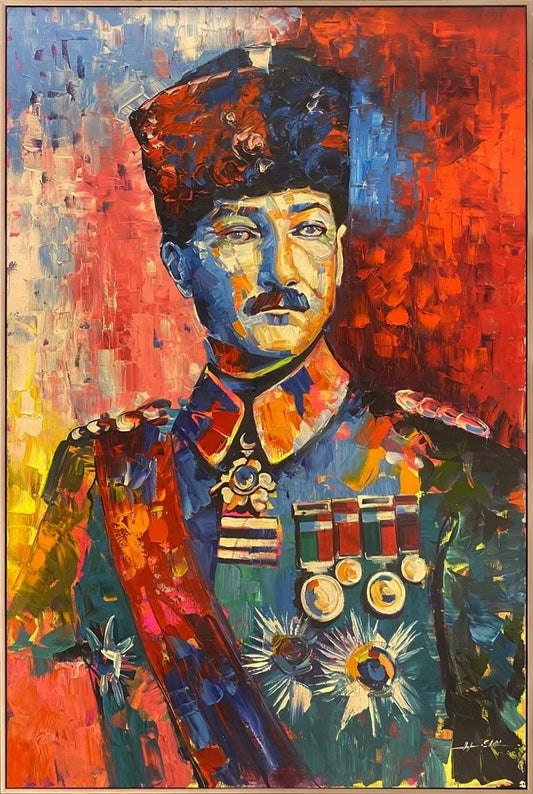 Modern Mustafa Kemal Yağlı Boya Tablosu Simurg Sanatevi