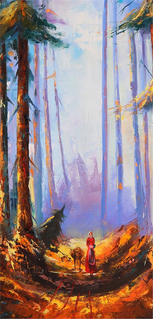 Orman ve Yol Yağlı Boya Tablosu Simurg Sanatevi