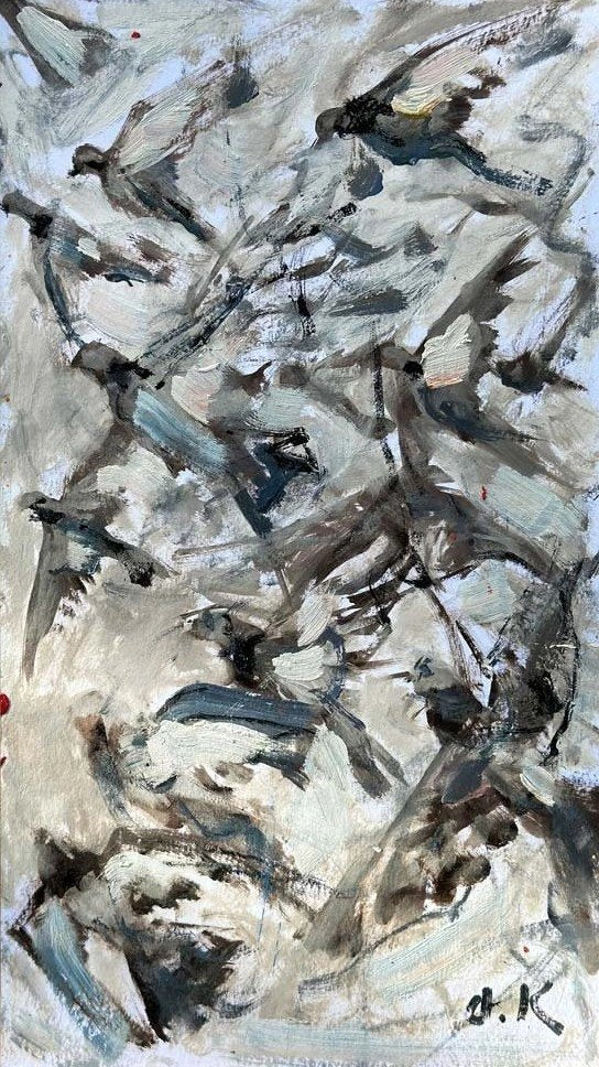 Özgürlük Uçuşu Yağlı Boya Tablosu