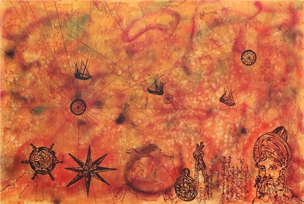Piri Reis Haritası | Yağlı Boya Tablo Simurg Sanatevi