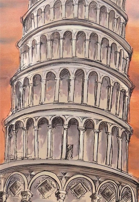 Pisa Kulesi Yağlı Boya Tablosu Simurg Sanatevi