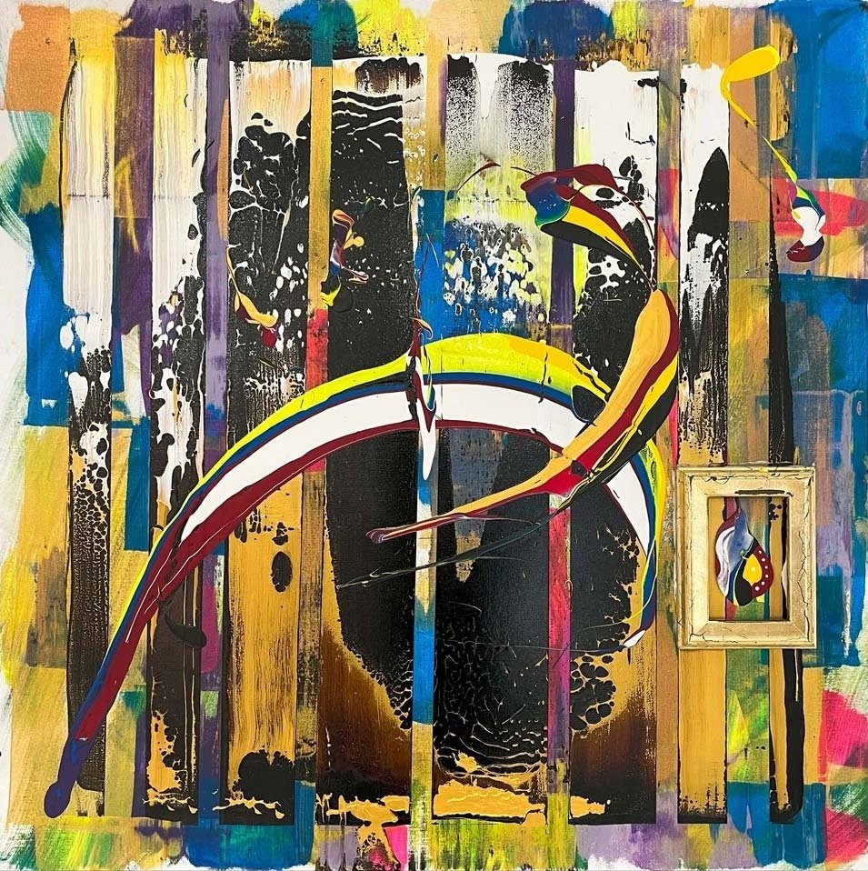 Renklerin Sarmalı Yağlı Boya Tablosu