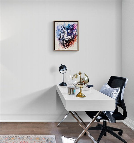 Renkli Kaplan Yağlı Boya Tablosu Simurg Sanatevi