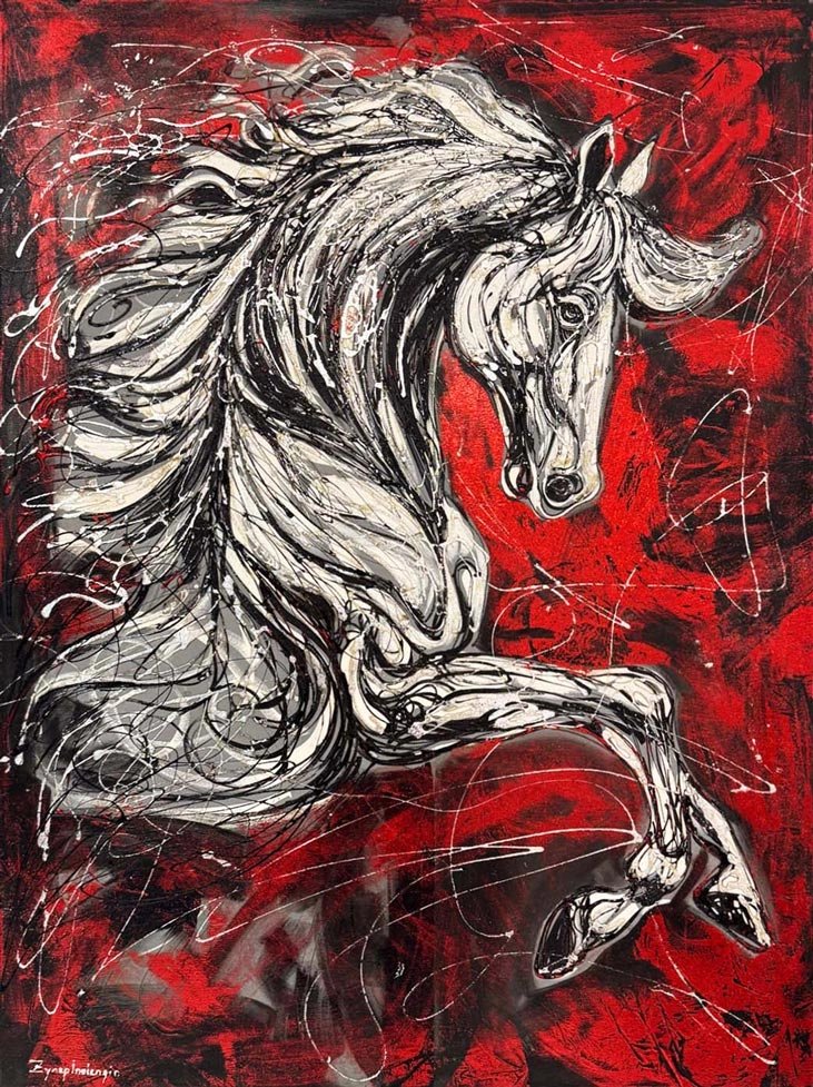 Rüzgarın Atı Yağlı Boya Tablosu