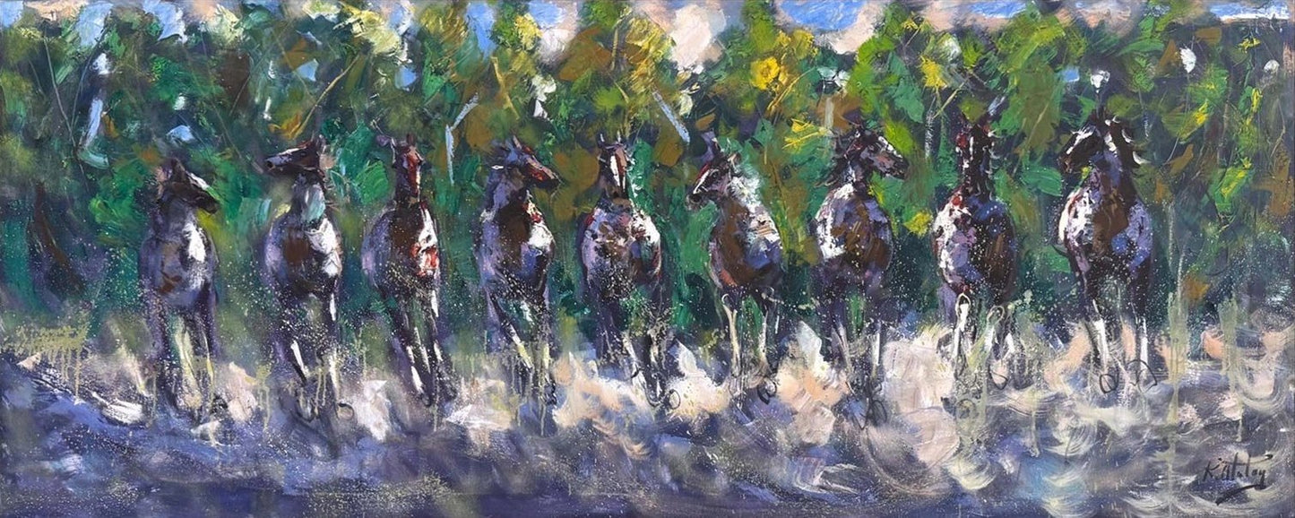 Rüzgarla Gelenler Yağlı Boya Tablosu