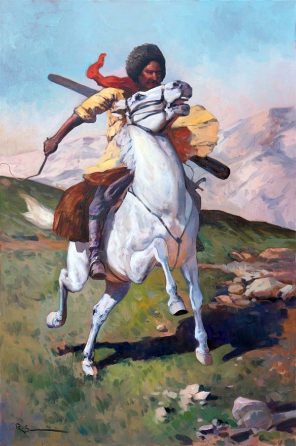 Güç ve Şahlanış Yağlı Boya Tablosu