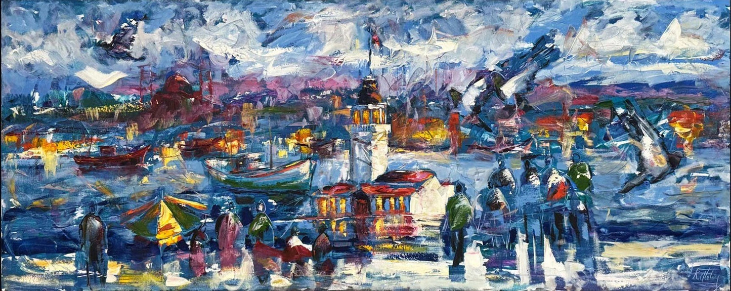 Salacak'tan Seyir Yağlı Boya Tablosu