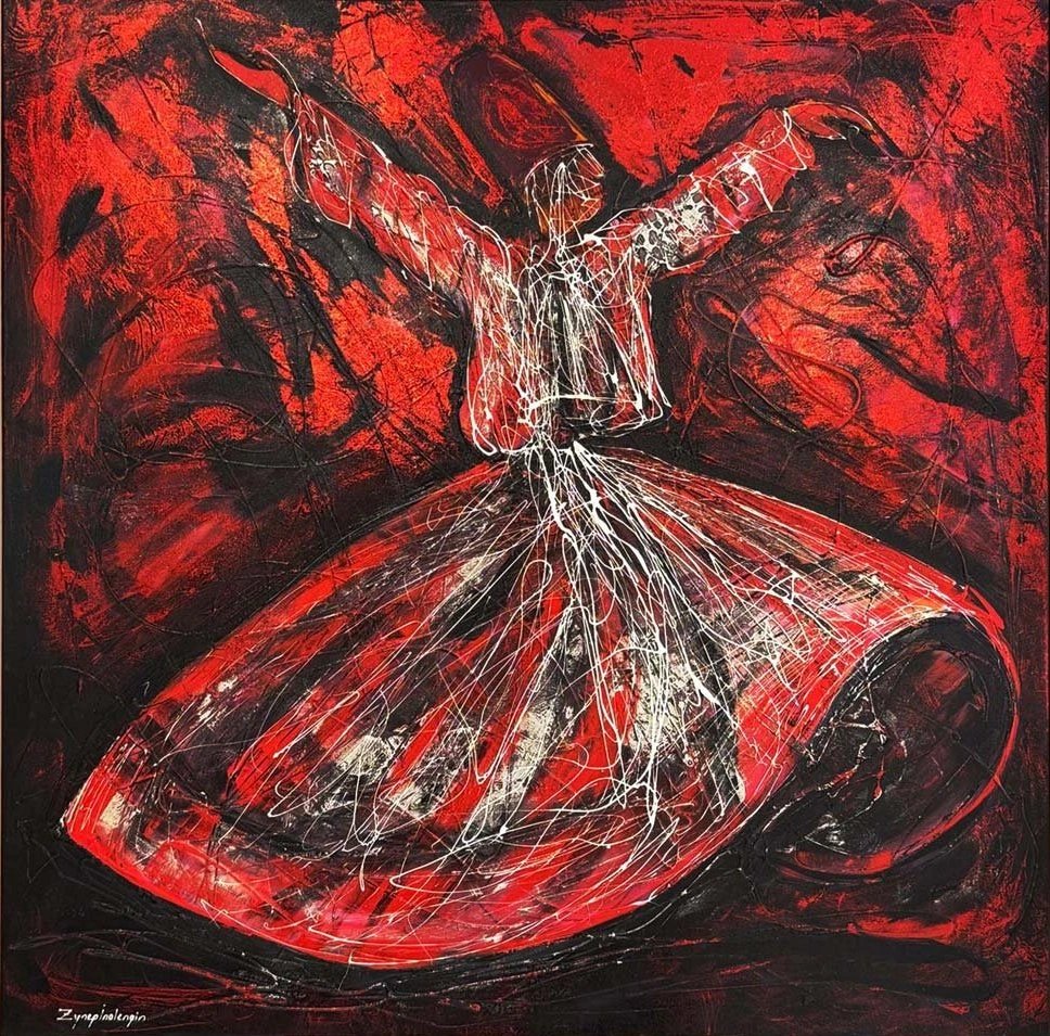 Sema’da Vuslat Yağlı Boya Tablosu