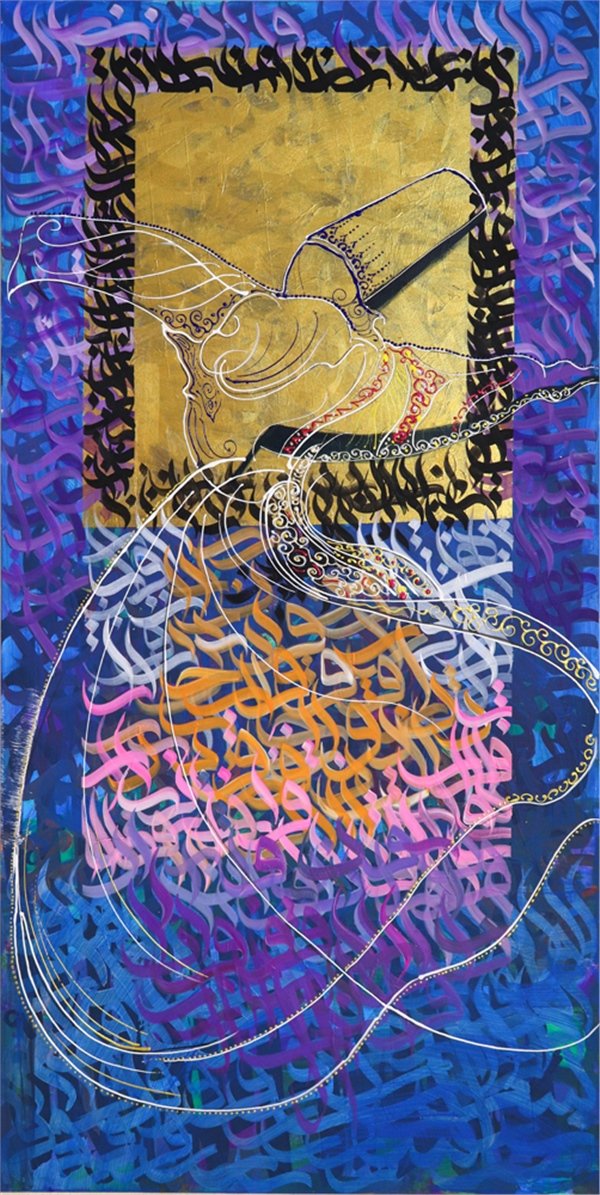 Mevlevi Semazen Zikri Yağlı Boya Tablosu