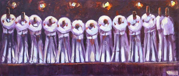 Selam Veren Semazenler Yağlı Boya Tablosu