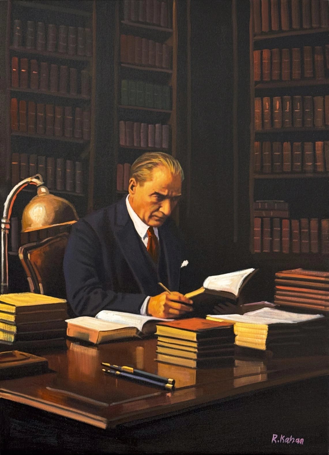 Sessiz Liderlik Yağlı Boya Tablosu