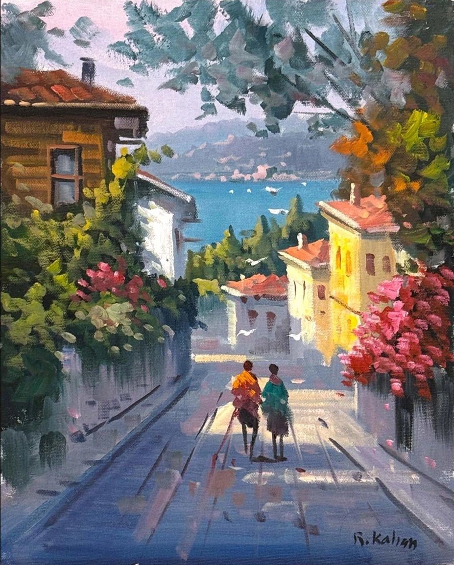 Sokaklarda Zaman Yağlı Boya Tablosu