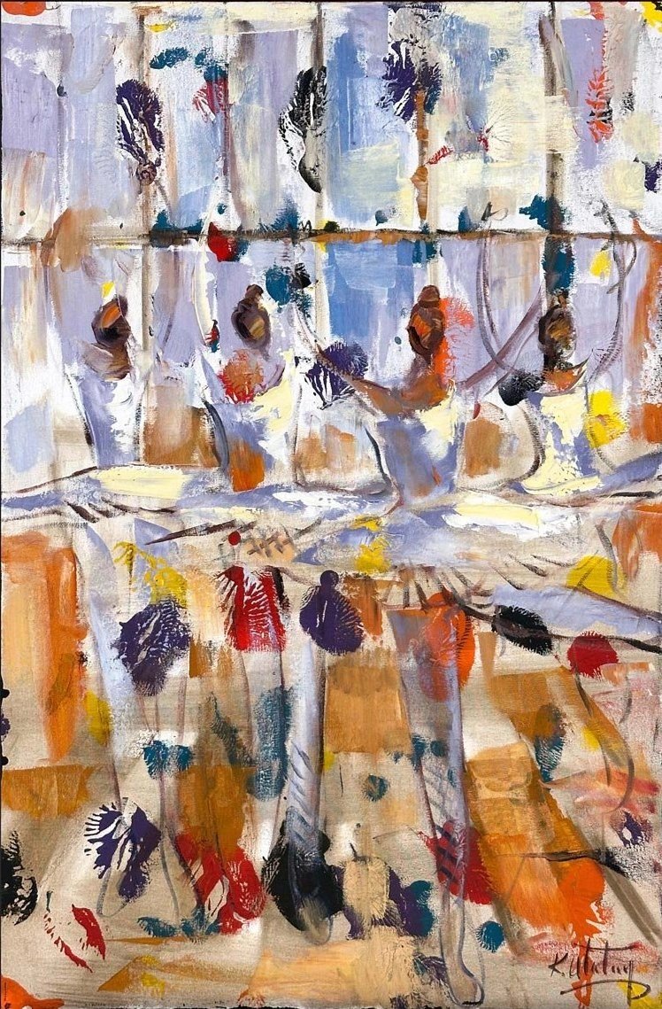 Sonsuzlukta Balerinler Yağlı Boya Tablosu