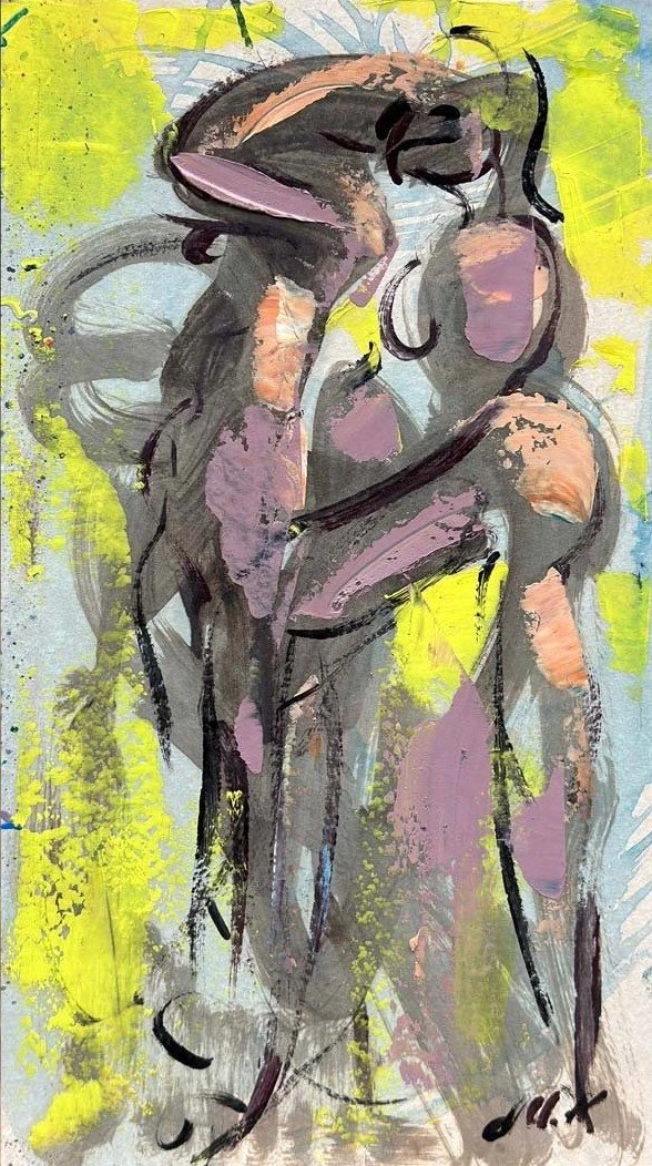 Soyut Dalgalar Yağlı Boya Tablosu