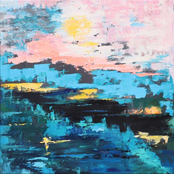 Soyut Kompozisyon Yağlı Boya Tablosu