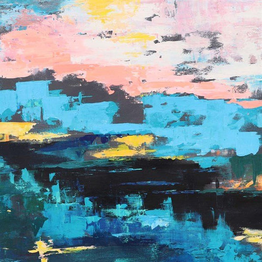 Soyut Kompozisyon Yağlı Boya Tablosu Simurg Sanatevi