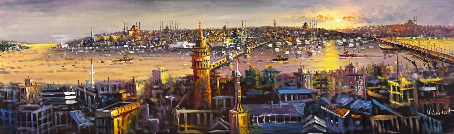 Suların Üzerinde İstanbul Yağlı Boya Tablosu