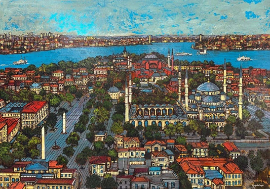 Sultan Ahmet Meydanı Yağlı Boya Tablosu Simurg Sanatevi