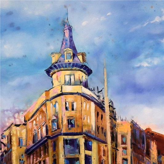 Tarihi Anıt Yapılar Yağlı Boya Tablosu Simurg Sanatevi