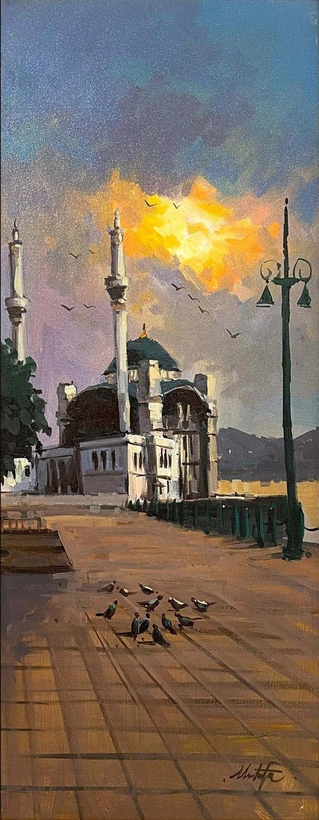 Tarihin Gölgesinde Boğaz Yağlı Boya Tablosu