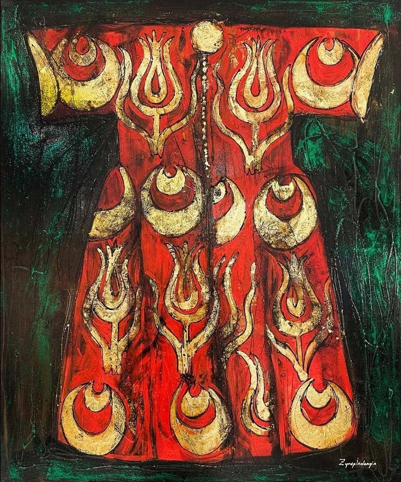 Türk Kaftanı Yağlı Boya Tablosu