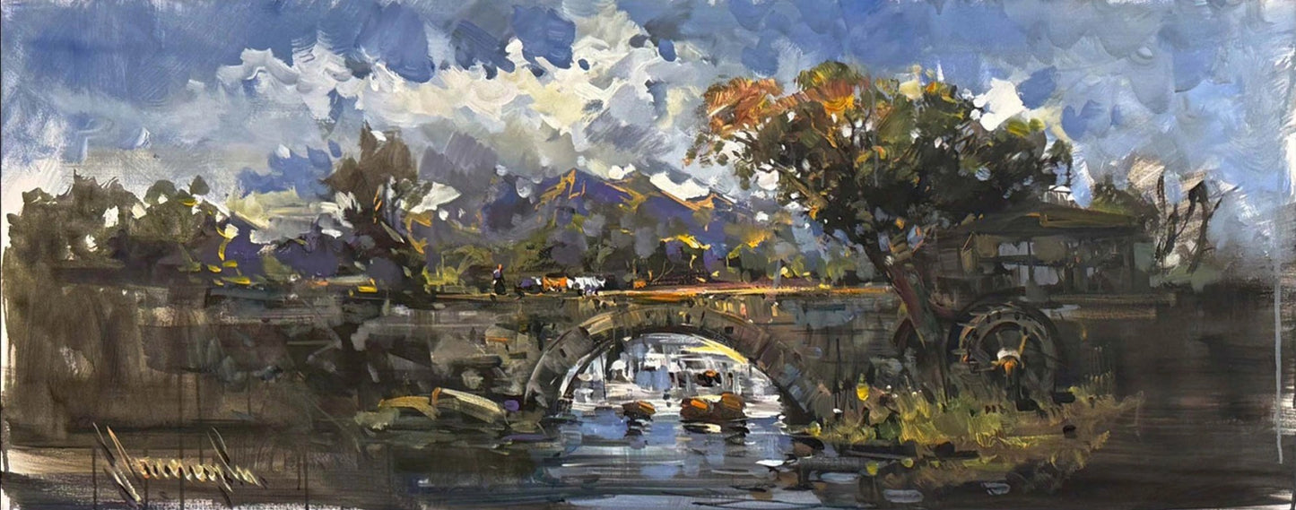 Unutulmuş Taş Köprü Yağlı Boya Tablosu