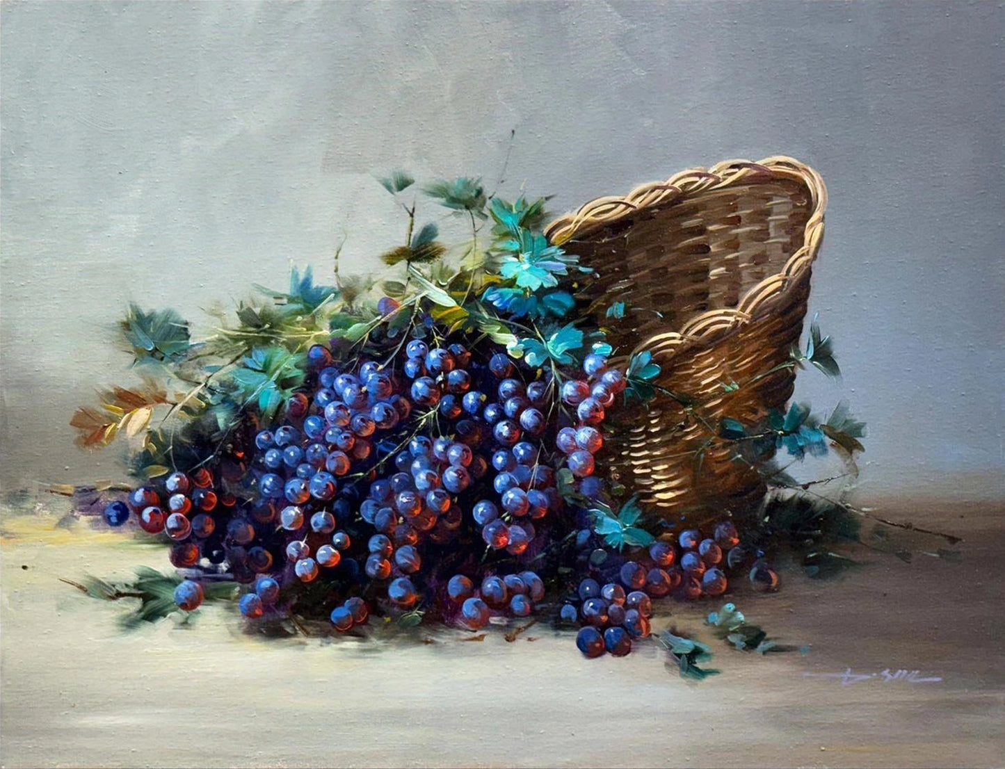 Üzüm Taneleri Yağlı Boya Tablosu