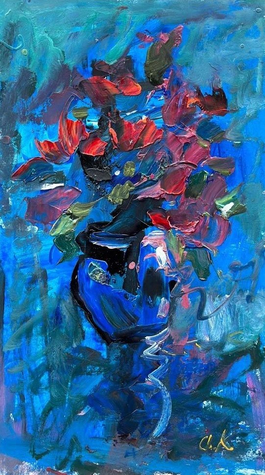 Vazodaki Buket Yağlı Boya Tablosu