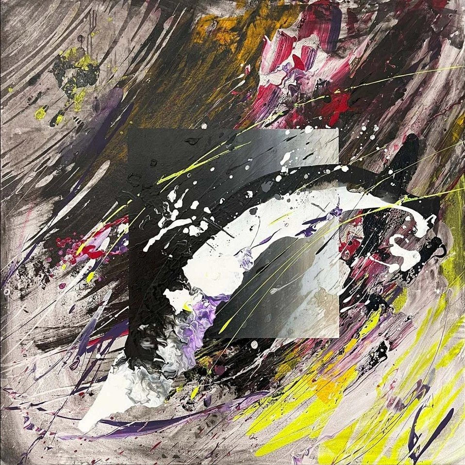 Yansıyan Çizgiler Yağlı Boya Tablosu