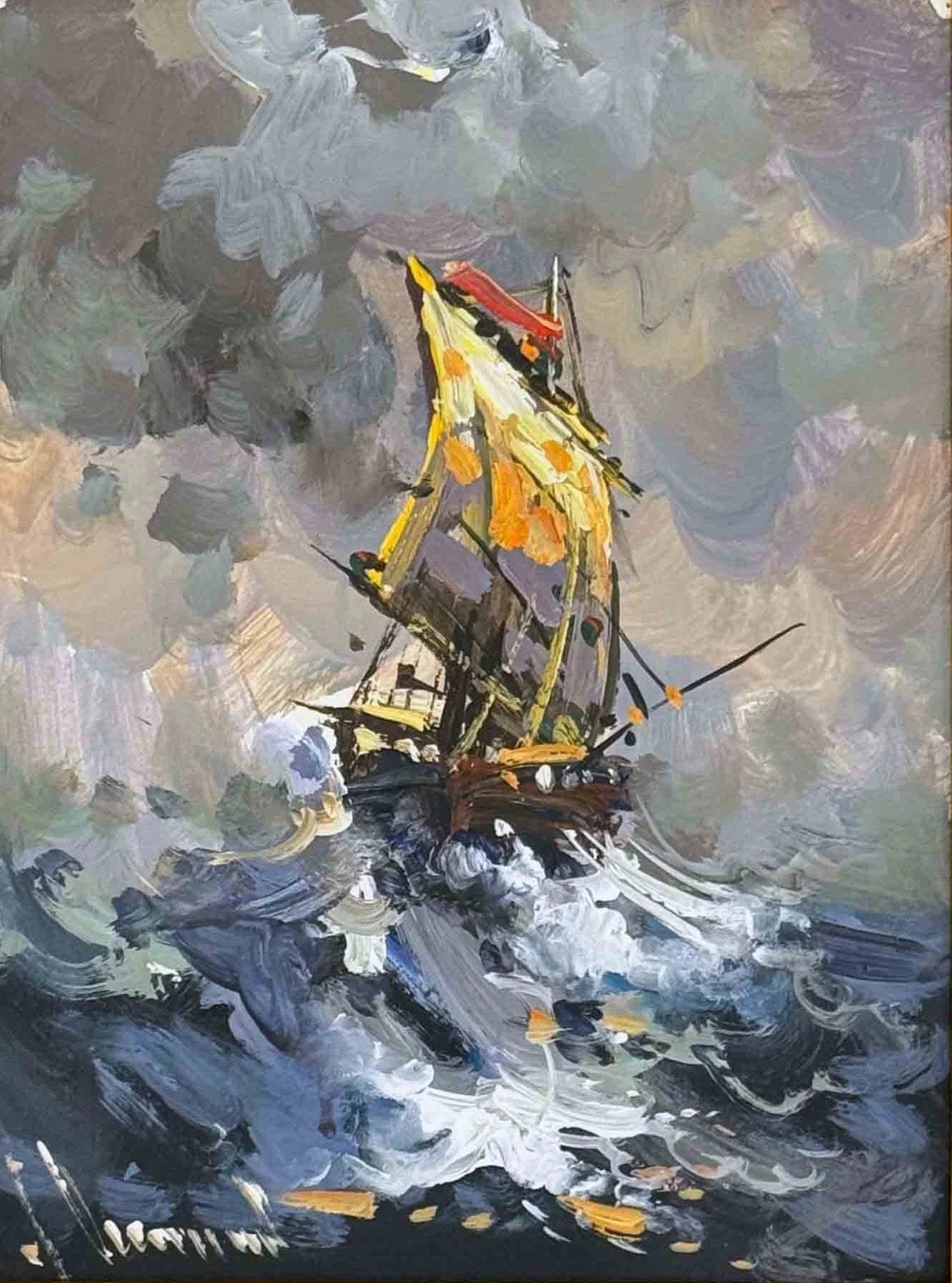 Yelkenli Yağlı Boya Tablosu