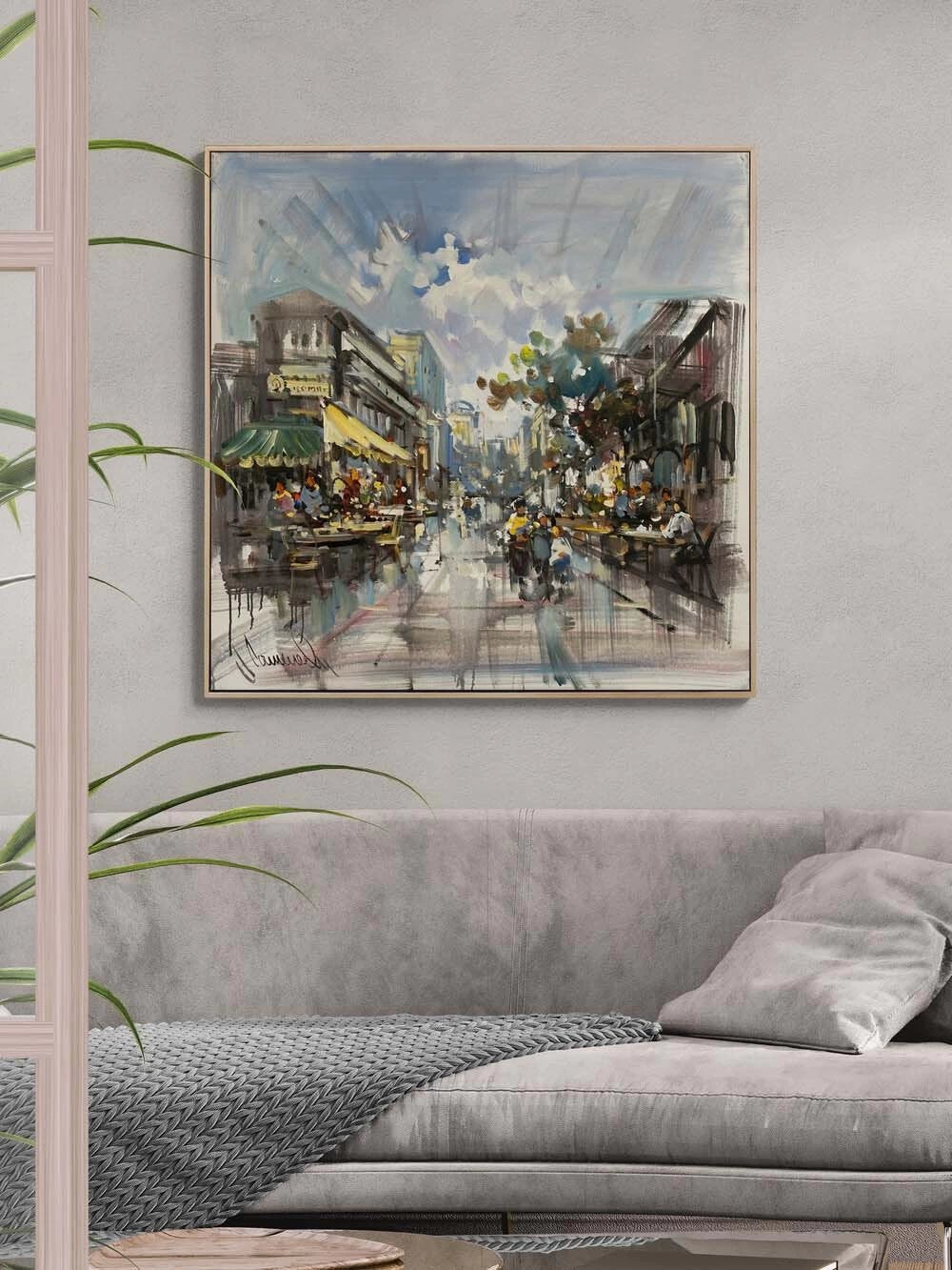 Yürüyen Zaman Yağlı Boya Tablosu