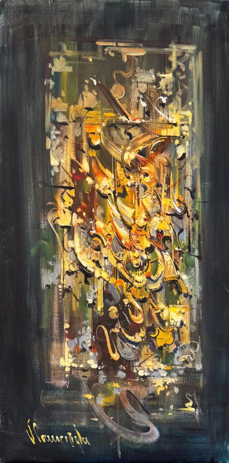 Zamanın İçinden Geçen Yağlı Boya Tablosu