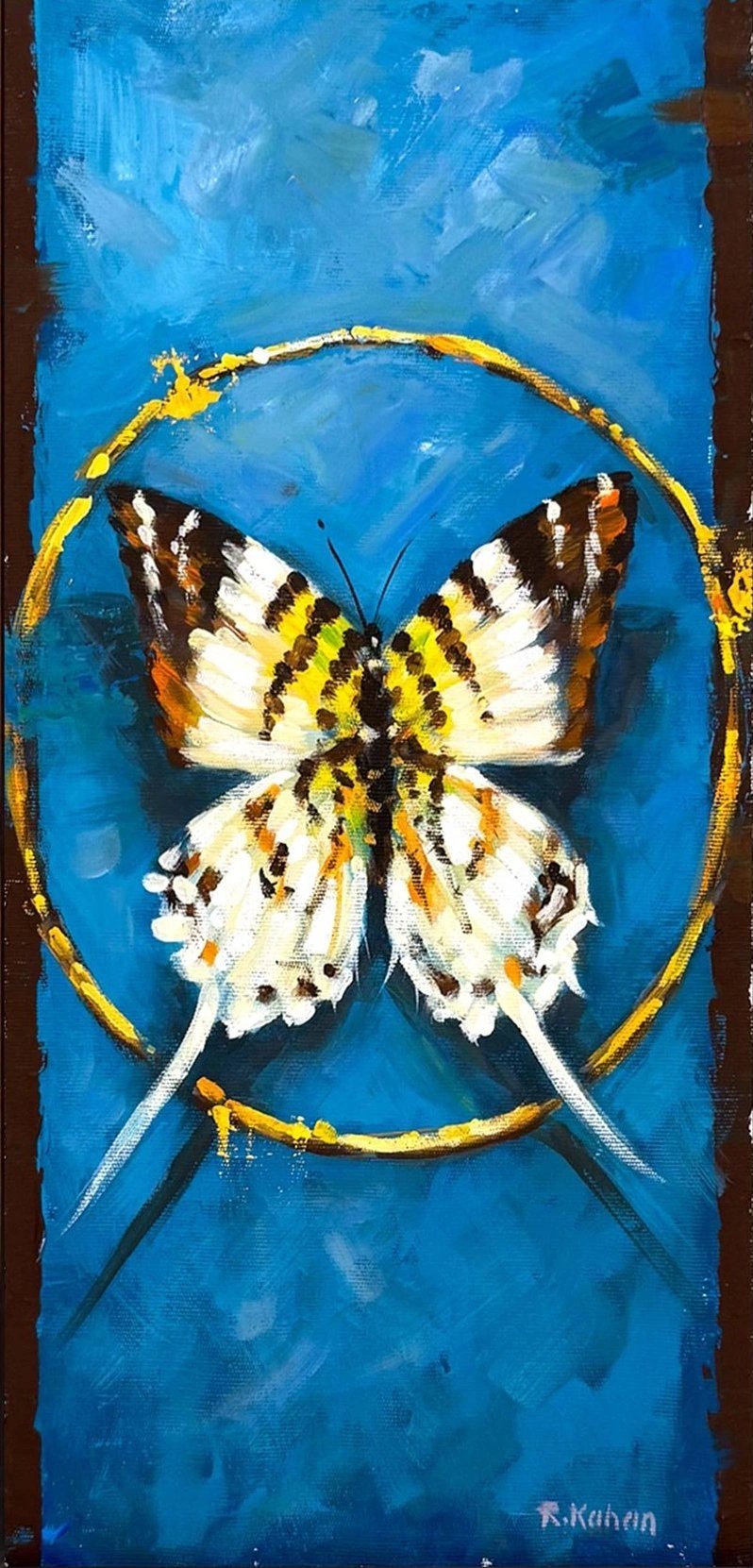 Zamanın Kelebeği Yağlı Boya Tablosu