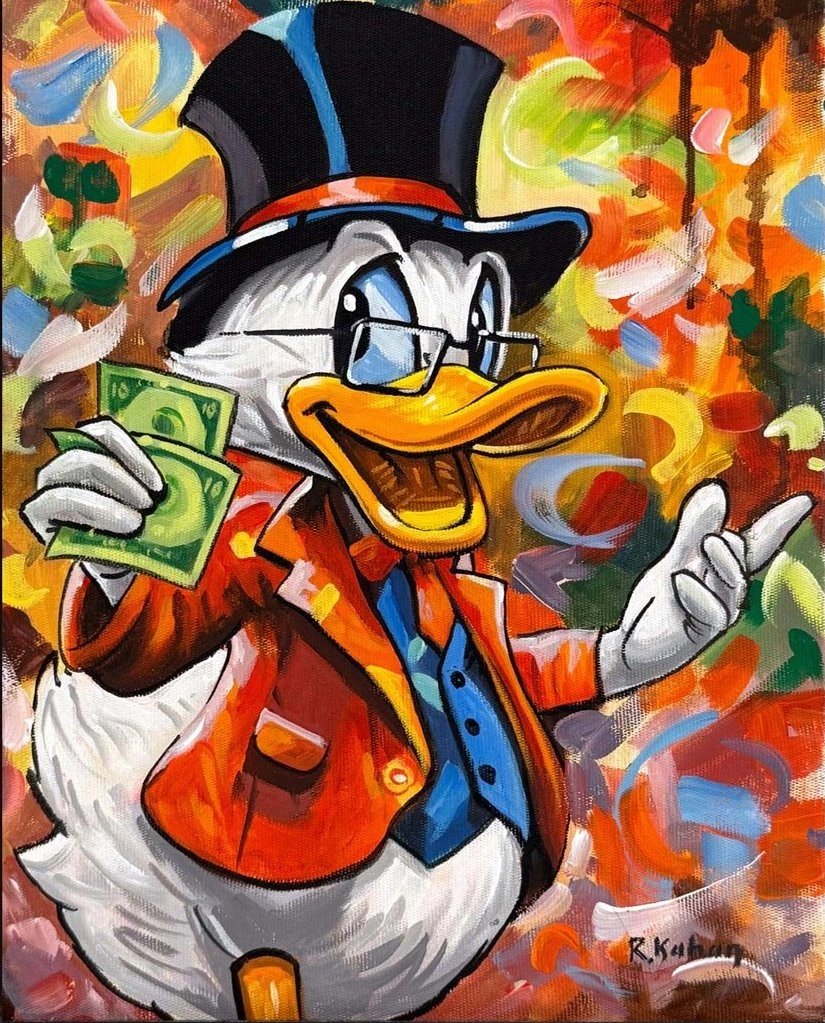 Zengin Ördek Yağlı Boya Tablosu