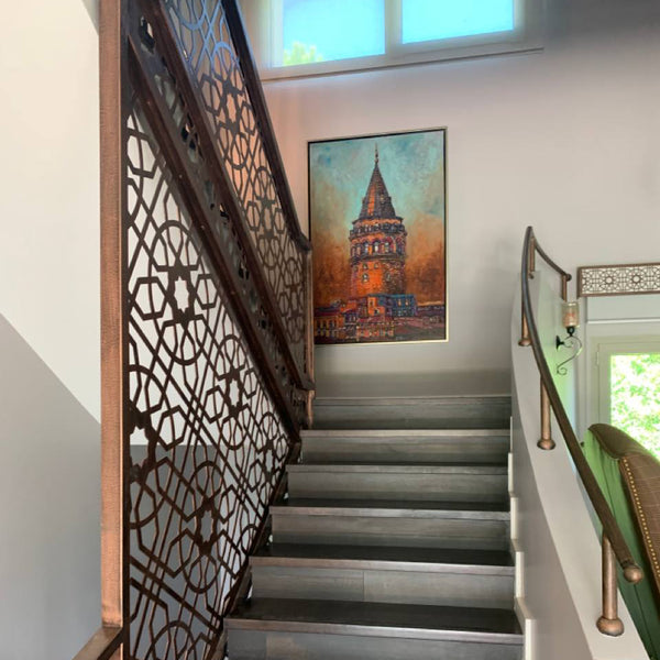 Simurg dekor tablo müşterimizin evinde dekorasyon örneği