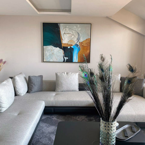 Simurg dekor tablo müşterimizin evinde dekorasyon örneği