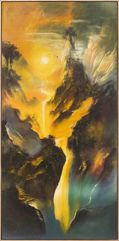 Yüce Zirvenin Sessizliği Yağlı Boya Tablosu