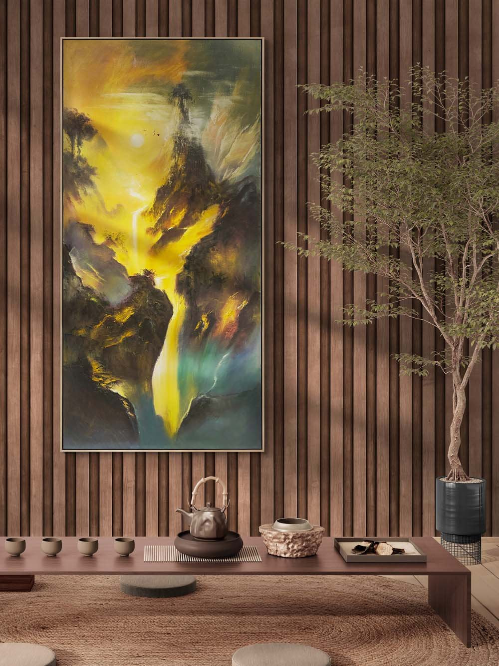 Yüce Zirvenin Sessizliği Yağlı Boya Tablosu