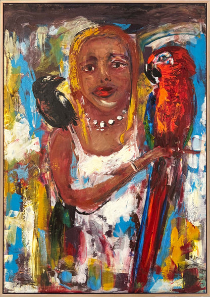 Ruhun Aynasında Kuşlar Yağlı Boya Tablosu