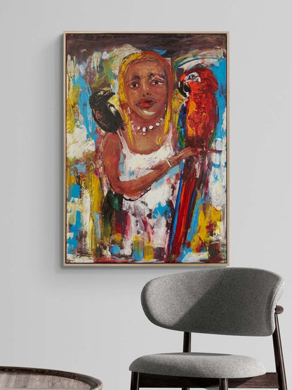 Ruhun Aynasında Kuşlar Yağlı Boya Tablosu