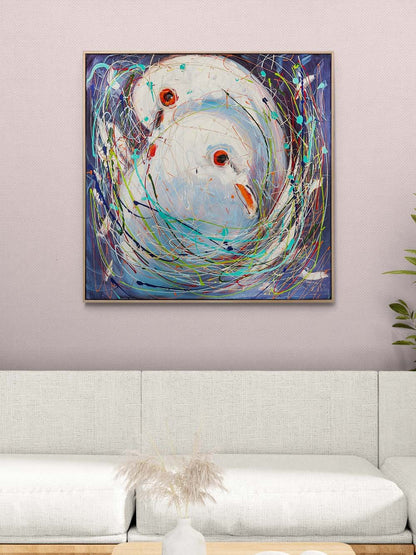 Güvercinlerin Düşleri Yağlı Boya Tablosu