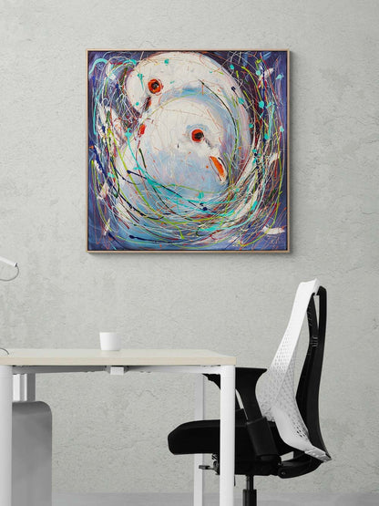 Güvercinlerin Düşleri Yağlı Boya Tablosu