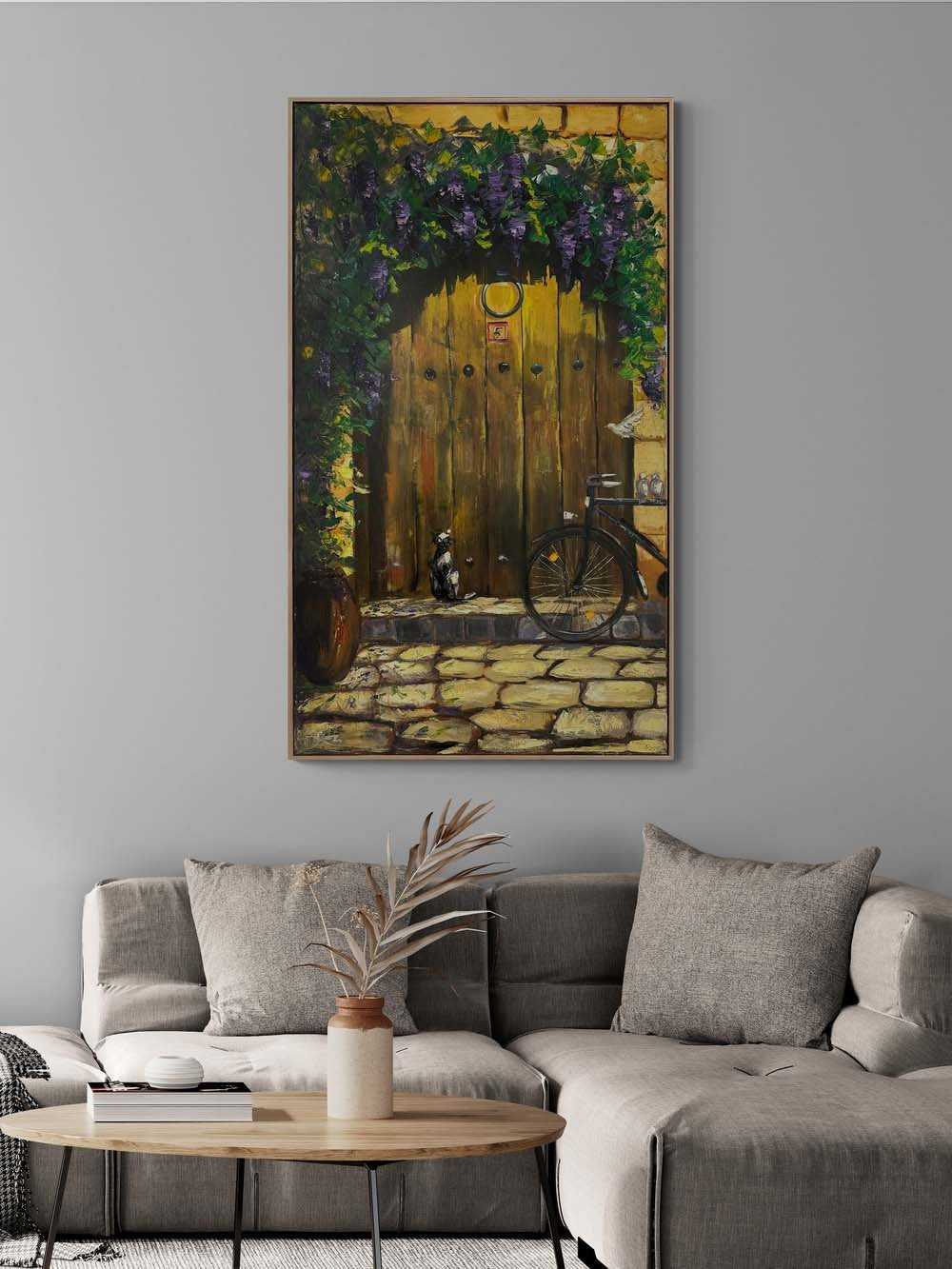 Eski Bir Kapı Yağlı Boya Tablosu