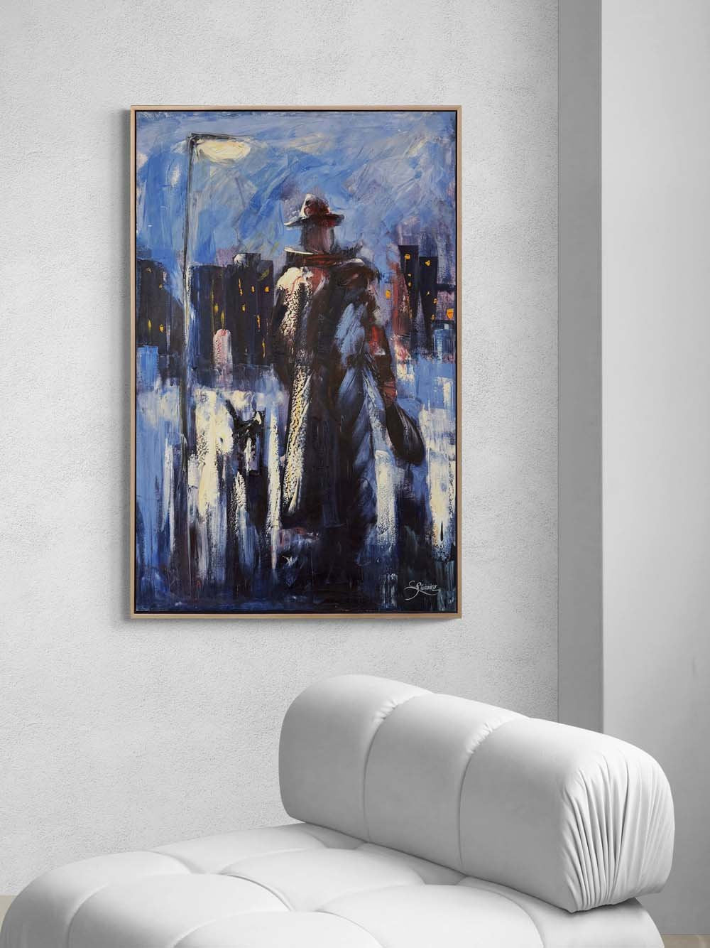 Karanlığın İçindeki Adam Yağlı Boya Tablosu