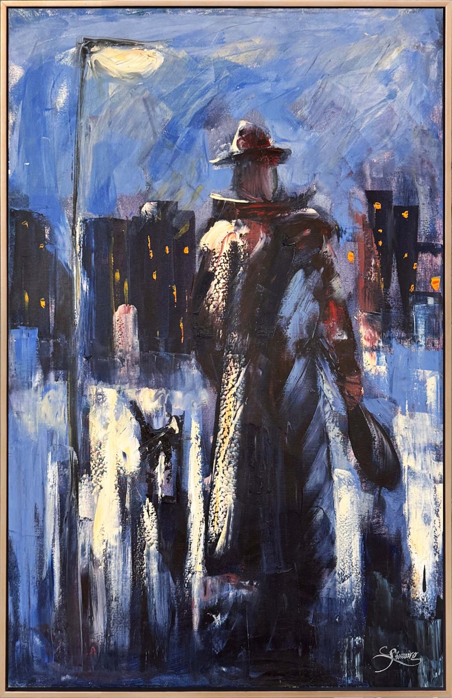 Karanlığın İçindeki Adam Yağlı Boya Tablosu