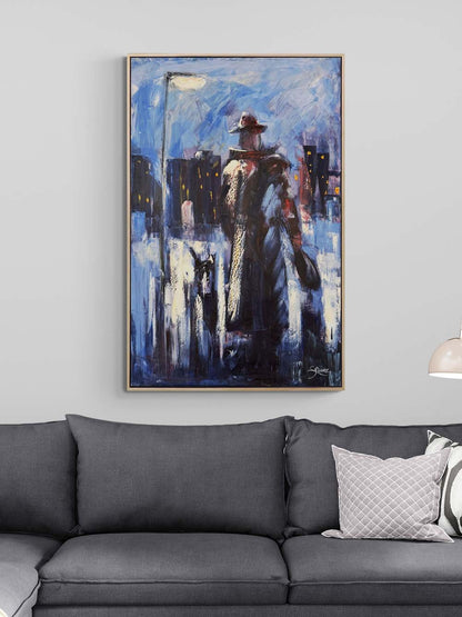 Karanlığın İçindeki Adam Yağlı Boya Tablosu