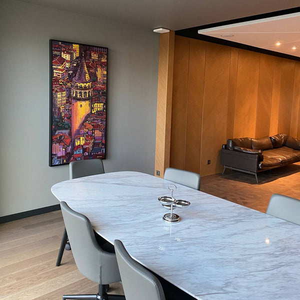 Simurg dekor tablo müşterimizin evinde dekorasyon örneği